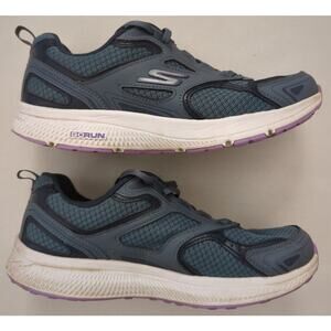 SKECHERS Go Run Consistent Running Sneakers Blue Purple Gray Women's size 8